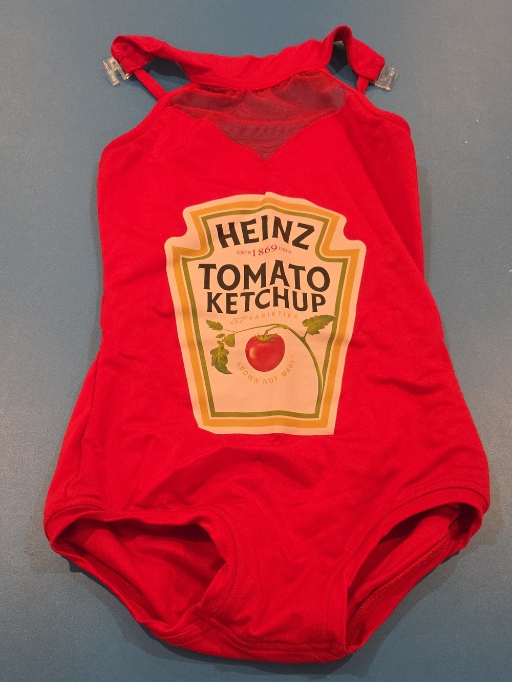 Girls Red Tomato Ketchup One-Piece Bodysuit